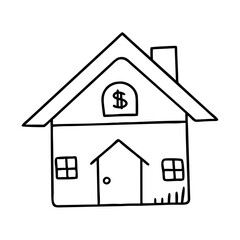 monopolyhouse icon, monopolyhouse line art - simple line art of monopolyhouse, perfect for monopolyhouse logos and icons