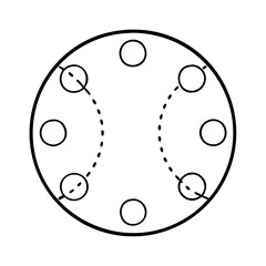 moonphases icon, moonphases line art - simple line art of moonphases, perfect for moonphases logos and icons