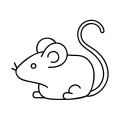 mouse icon, mouse line art - simple line art of mouse, perfect for mouse logos and icons