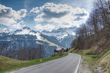 road in the mountains, Austria, Bregenzerwald