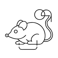 mouse icon, mouse line art - simple line art of mouse, perfect for mouse logos and icons