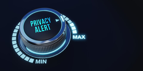 Technology, Internet, business and network concept. Privacy alert. 3d illustration