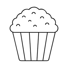 muffin icon, muffin line art - simple line art of muffin, perfect for muffin logos and icons