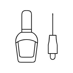 nailpolish icon, nailpolish line art - simple line art of nailpolish, perfect for nailpolish logos and icons