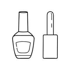 nailpolish icon, nailpolish line art - simple line art of nailpolish, perfect for nailpolish logos and icons