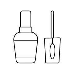 nailpolish icon, nailpolish line art - simple line art of nailpolish, perfect for nailpolish logos and icons