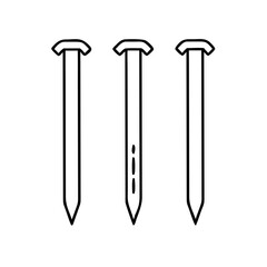 nails icon, nails line art - simple line art of nails, perfect for nails logos and icons
