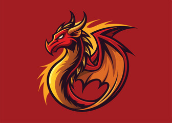 Beautiful Dragon animal dragon vector art illustration