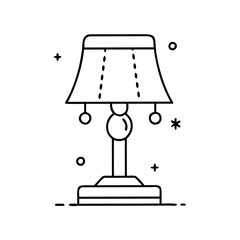 Obraz premium nightlamp icon, nightlamp line art - simple line art of nightlamp, perfect for nightlamp logos and icons