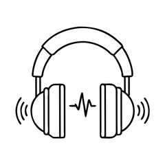 noisecancelingheadphones icon, noisecancelingheadphones line art - simple line art of noisecancelingheadphones, perfect for noisecancelingheadphones logos and icons