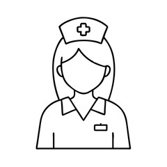 nurse icon, nurse line art - simple line art of nurse, perfect for nurse logos and icons