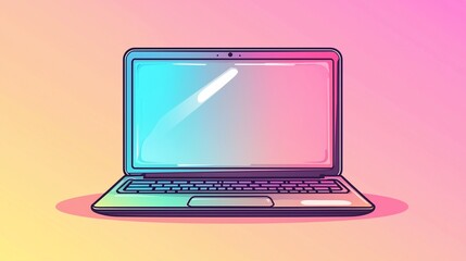 Colorful Laptop, Trendy Design