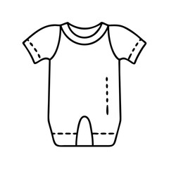 onesie icon, onesie line art - simple line art of onesie, perfect for onesie logos and icons