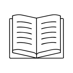 openbook icon, openbook line art - simple line art of openbook, perfect for openbook logos and icons