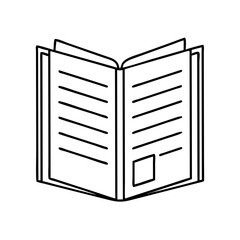 openbook icon, openbook line art - simple line art of openbook, perfect for openbook logos and icons