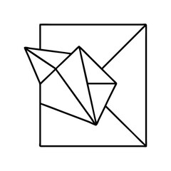 origamipaper icon, origamipaper line art - simple line art of origamipaper, perfect for origamipaper logos and icons