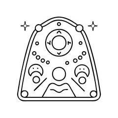 ouijaboard icon, ouijaboard line art - simple line art of ouijaboard, perfect for ouijaboard logos and icons