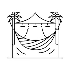 outdoorhammock icon, outdoorhammock line art - simple line art of outdoorhammock, perfect for outdoorhammock logos and icons