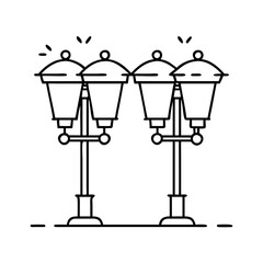 outdoorlights icon, outdoorlights line art - simple line art of outdoorlights, perfect for outdoorlights logos and icons