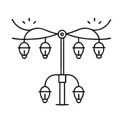 outdoorlights icon, outdoorlights line art - simple line art of outdoorlights, perfect for outdoorlights logos and icons