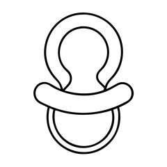 pacifier icon, pacifier line art - simple line art of pacifier, perfect for pacifier logos and icons