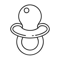 pacifier icon, pacifier line art - simple line art of pacifier, perfect for pacifier logos and icons
