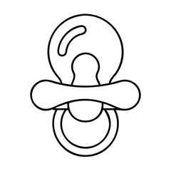 pacifier icon, pacifier line art - simple line art of pacifier, perfect for pacifier logos and icons