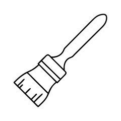 paintbrush icon, paintbrush line art - simple line art of paintbrush, perfect for paintbrush logos and icons