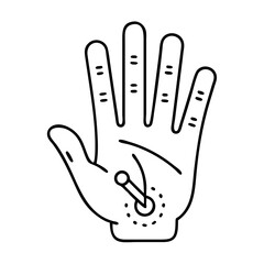 palmreadinghand icon, palmreadinghand line art - simple line art of palmreadinghand, perfect for palmreadinghand logos and icons
