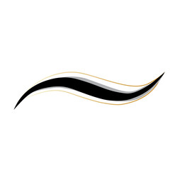 Elegant Black and Gold Curved Line Design