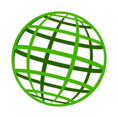 Green Grid Globe Interconnected World, Global Network Concept