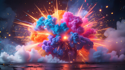 multi colour explosion 