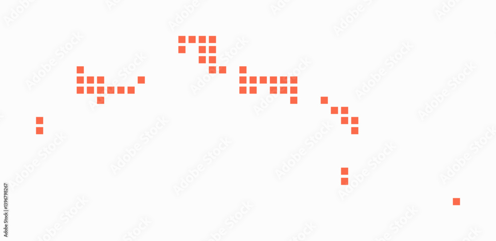 Poster turks and caicos islands dotted map. digital style map of the country on white background. turks and