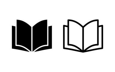 Book icon vector illustration. open book sign and symbol. ebook icon