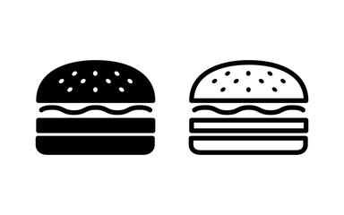 Burger icon vector illustration. burger sign and symbol. hamburger