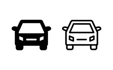 Obraz premium Car icon vector illustration. car sign and symbol. small sedan
