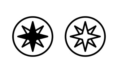 Compass icon vector illustration. arrow compass icon sign and symbol