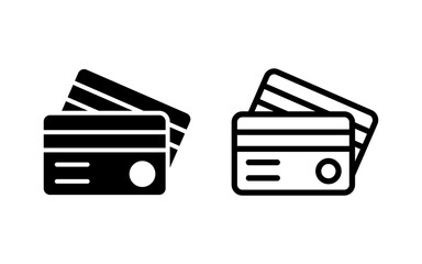 Credit card icon vector illustration. Credit card payment sign and symbol