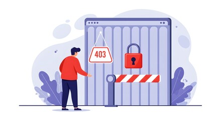 Person Facing Web Page Access Denied with 403 – Forbidden Error Message