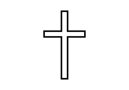 Icono negro de cruz cristiana