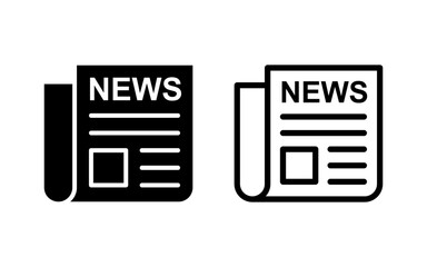 Newspaper icon vector illustration. news paper sign and symbolign