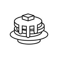 Pancakes icon vector stock illustration