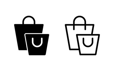 Shopping bag icon vector illustration. shopping sign and symbol