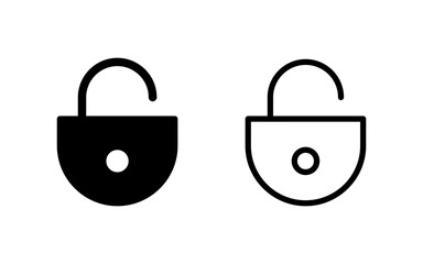 Unlock icon vector illustration. Unlock sign and symbol. unlocked padlock icon