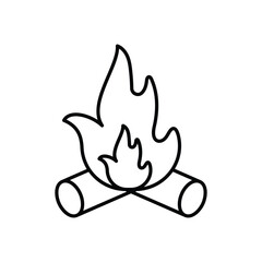 Bonfire  icon vector stock illustration