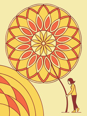 Rustic sunflower illustration in silhouette style, black floral vector with botanical elements for nature-themed backgrounds and prints