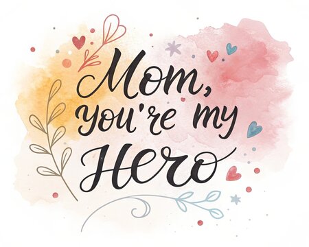 Heartfelt Mom, You're My Hero Message