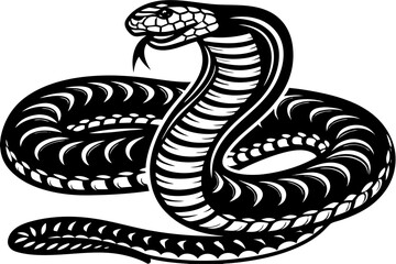 Fototapeta premium High-quality anaconda vector illustration showcasing the powerful and iconic snake in a detailed, stylized form. Ideal for wildlife education materials, reptile-themed designs, zoo brochures, nature d