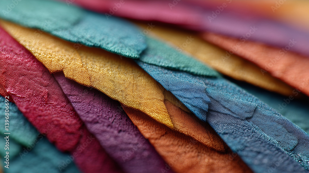 Poster colorful scales close up: a vibrant array of colorful scales, expertly arranged, draws the eye with 