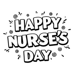 Happy Nurses Day graphic, bold comic style